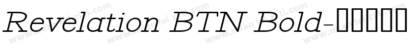 Revelation BTN Bold字体转换